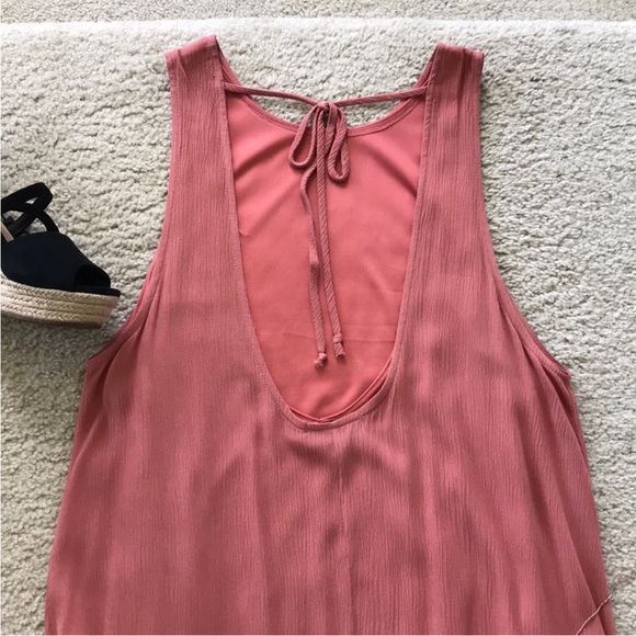 Coral Color Scoopback Dress - Picture 5 of 8